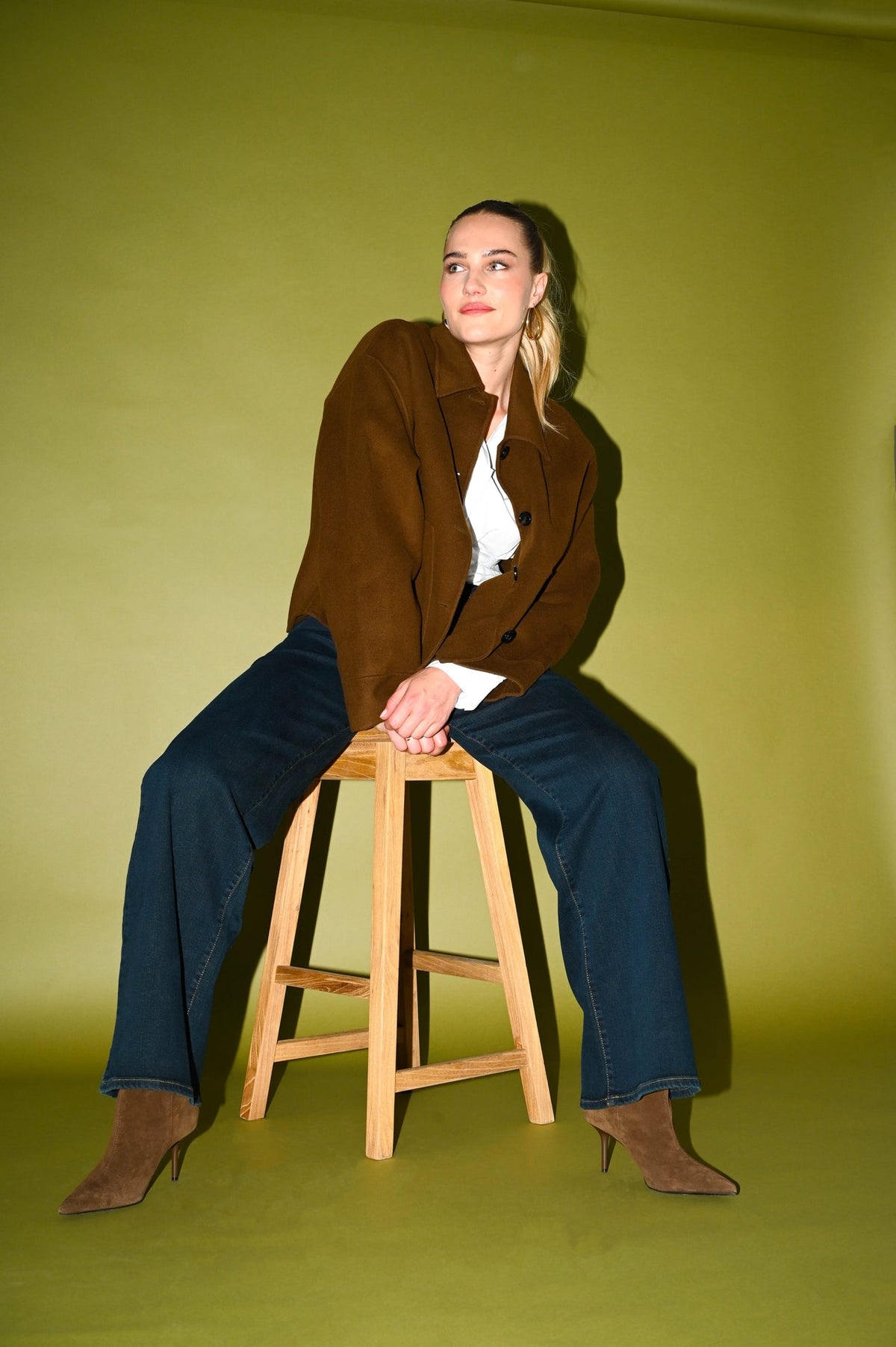 Francis wide leg jeans Olive Indigo