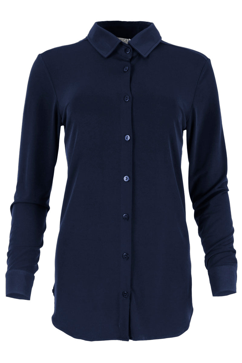 Garbi basic blouse donkerblauw