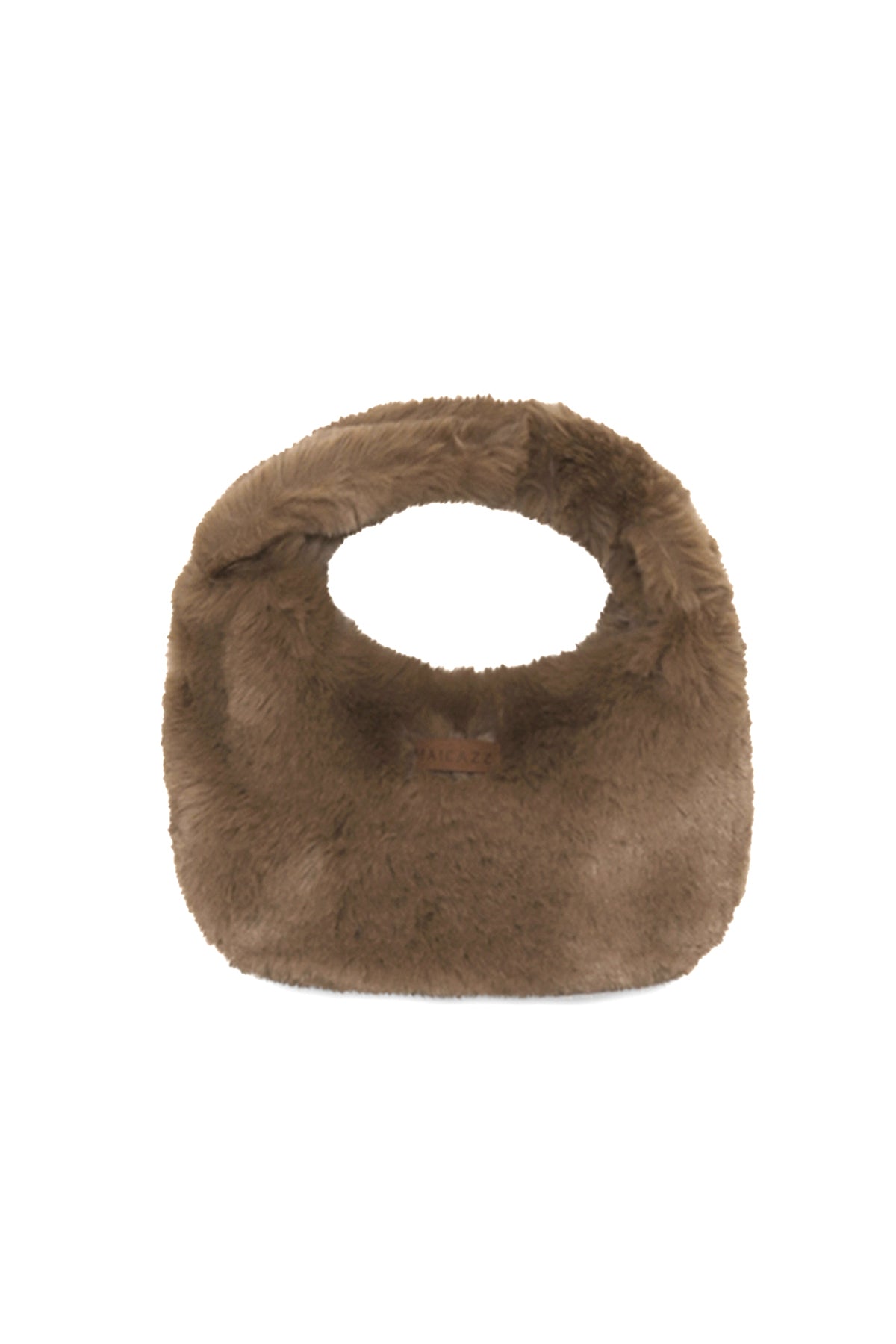 zandkleur teddy tas hobo 