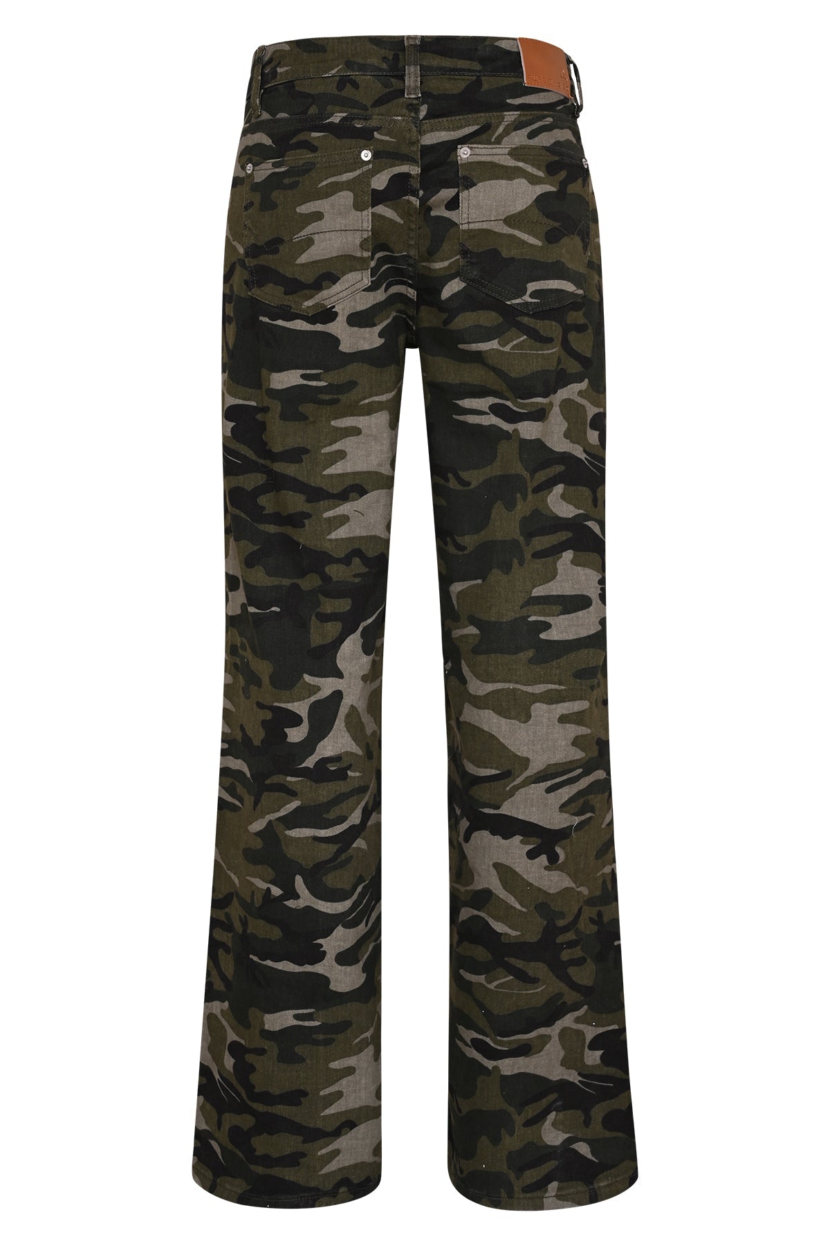 Camo print wide leg jeans Lisboa
