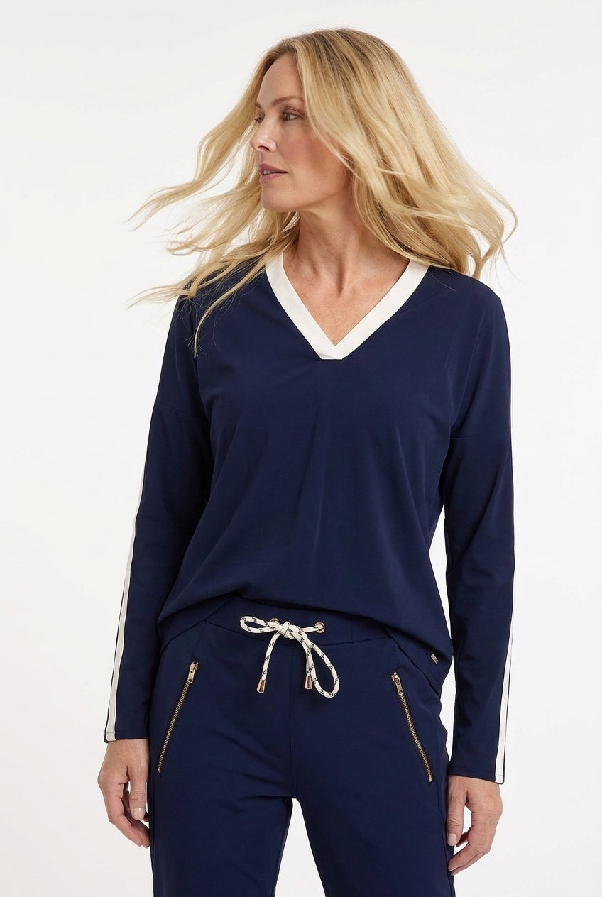 losvallend shirt losina donkerblauw