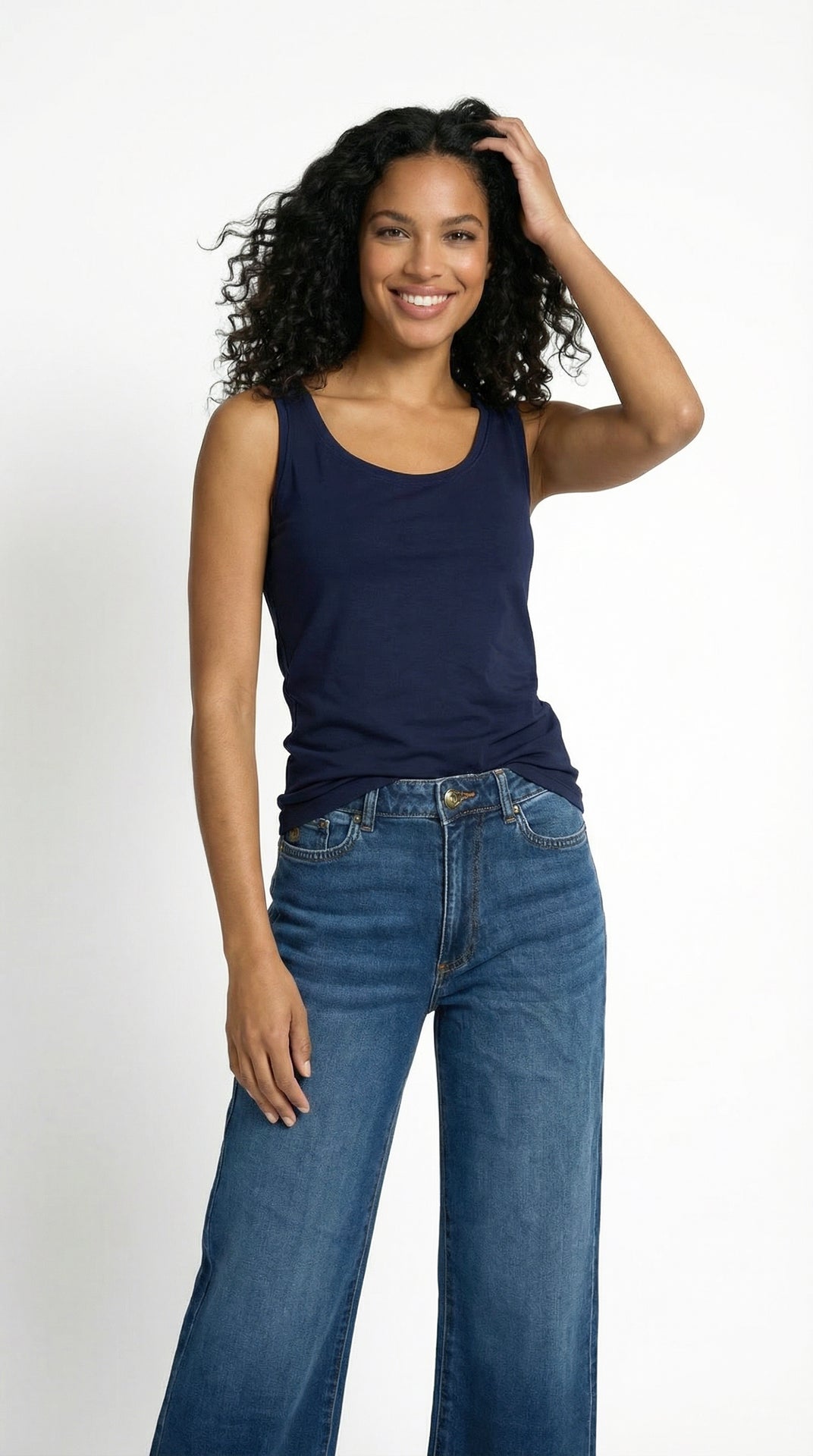 Roma top donkerblauw