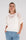 zandkleurig t-shirt gebreid met opengewerkte structuur voor een zomerse look