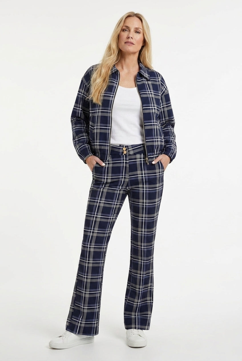 Blauw geruite broek Sarah