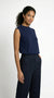 Sotrene fijngebreide top navyblauw
