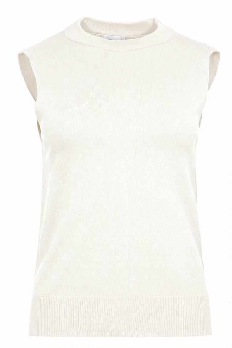 Sotrene fijngebreide top offwhite