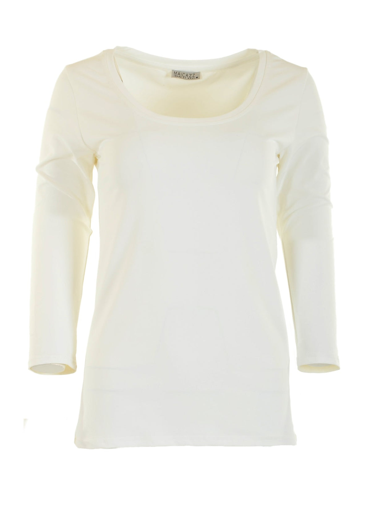 Offwhite Toscane shirt met 3/4 mouwen