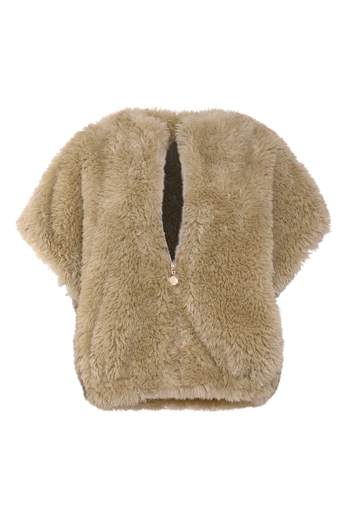vanti gilet jasje met ritssluiting in dusty green 