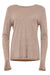 zandkleur shirt viana met ronde hals en lange mouwen uit de herfstcollectie