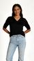 Vidanne gebreid T-shirt zwart