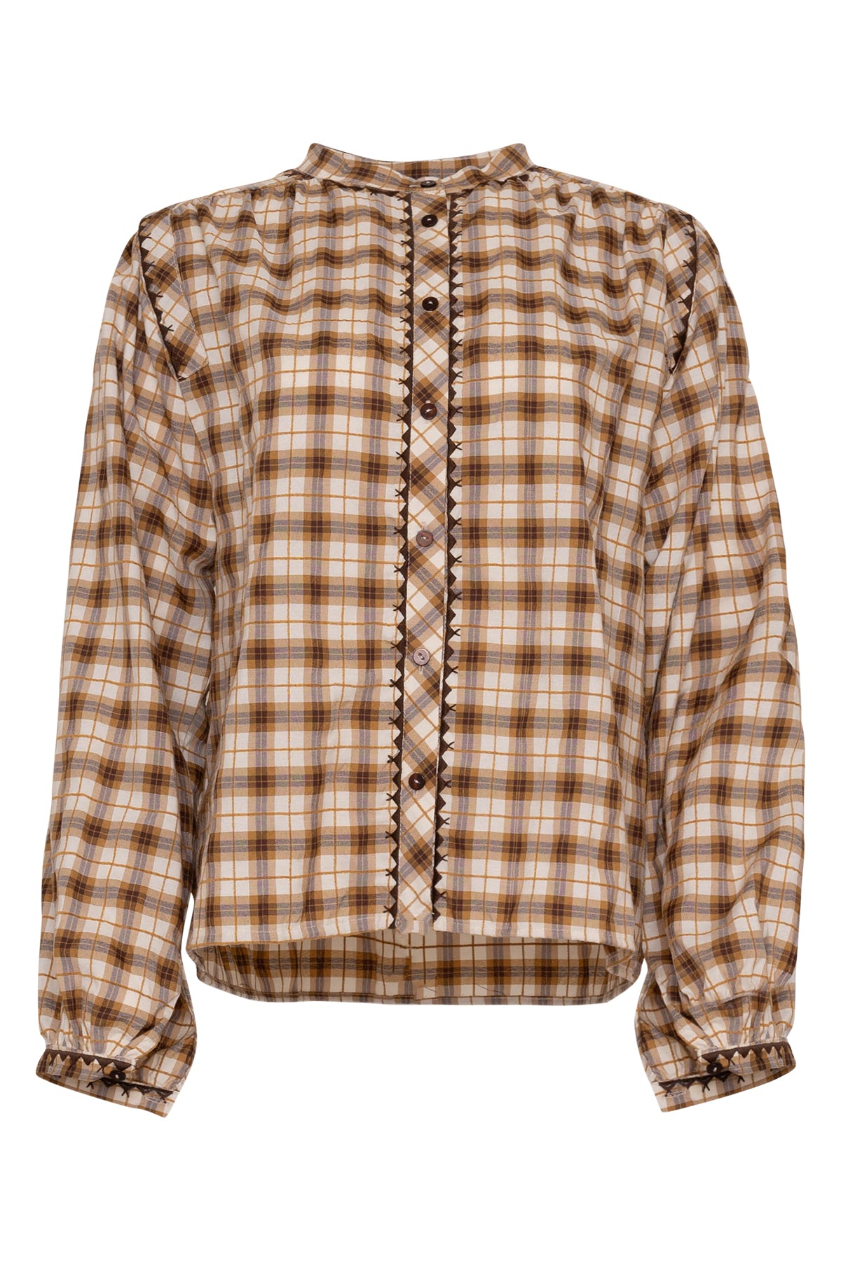 zadikke geruite blouse met knoopsluiting van maicazz